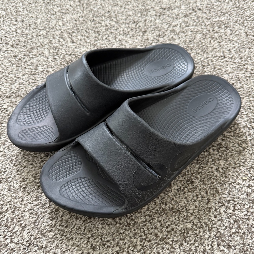 Oofos OOahh Sport Recovery Slides Black Mens 9 Womens 11 EU 42 Sandals